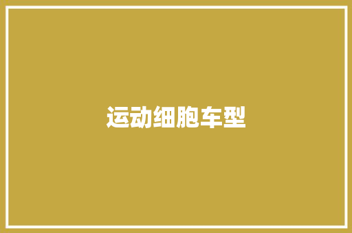 运动细胞车型 汽车配件
