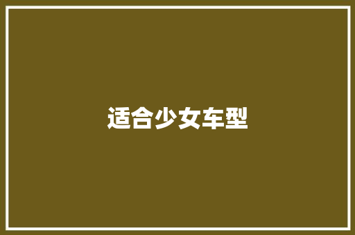 适合少女车型