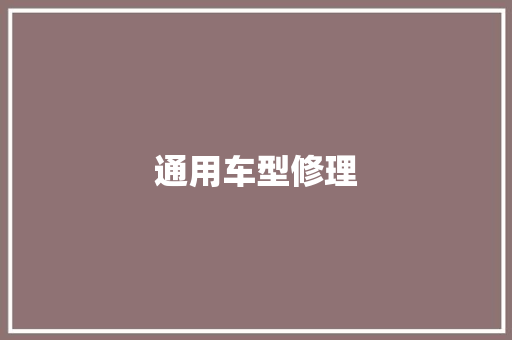 通用车型修理