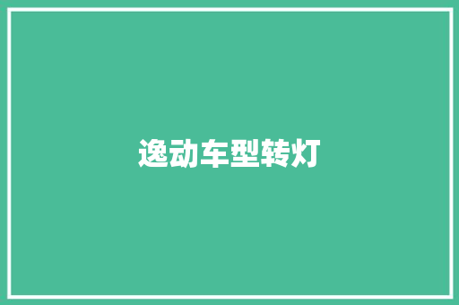 逸动车型转灯