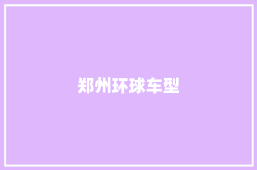 郑州环球车型