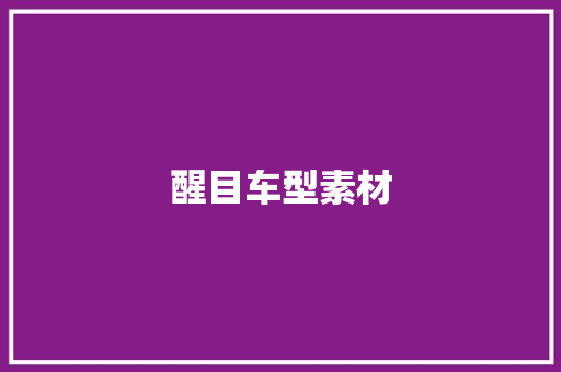 醒目车型素材