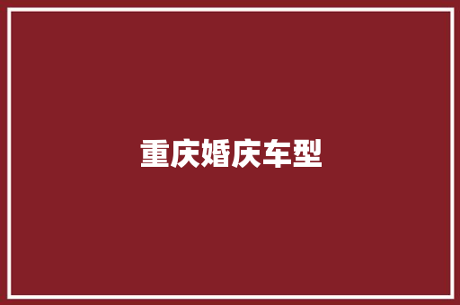重庆婚庆车型