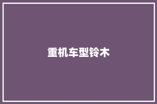 重机车型铃木