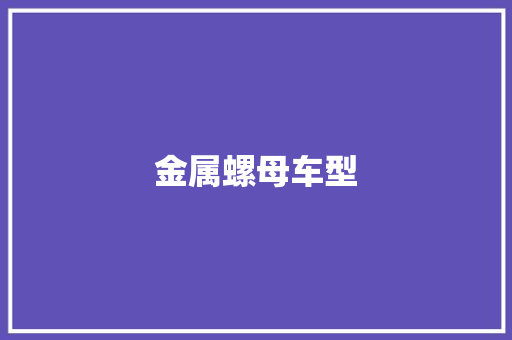 金属螺母车型