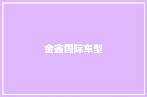 金鑫国际车型