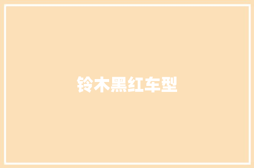 铃木黑红车型