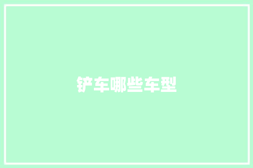 铲车哪些车型