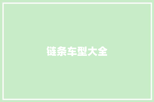 链条车型大全