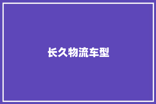 长久物流车型