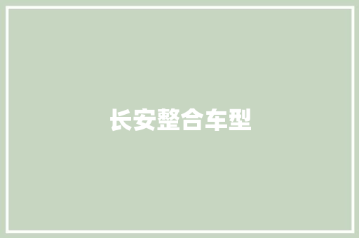 长安整合车型