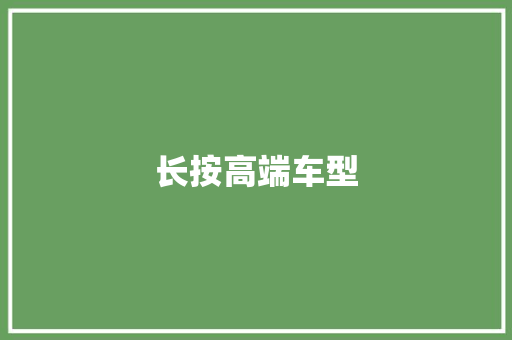 长按高端车型