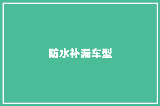 防水补漏车型