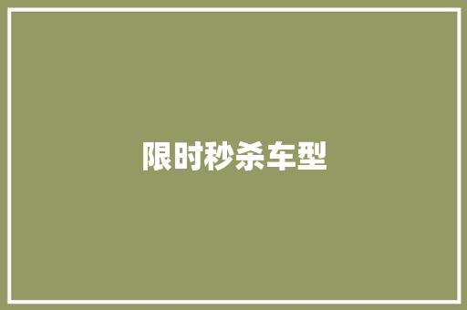限时秒杀车型