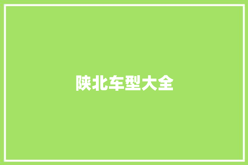 陕北车型大全