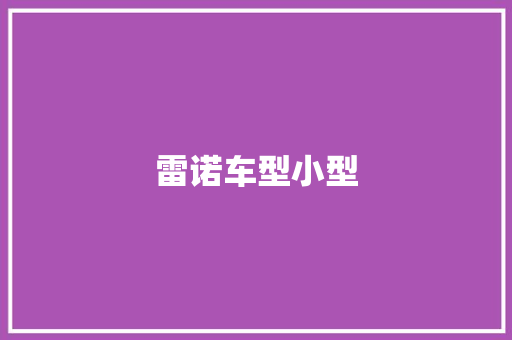 雷诺车型小型