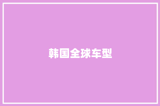 韩国全球车型 车灯配件