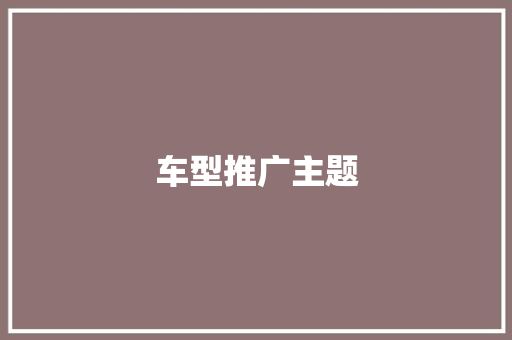 车型推广主题