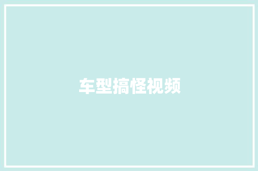 车型搞怪视频