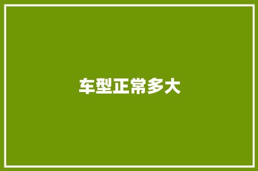 车型正常多大