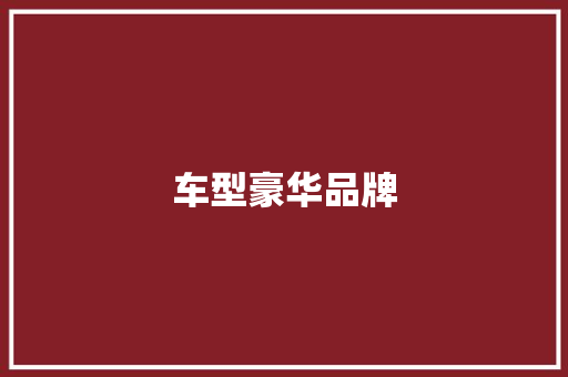 车型豪华品牌