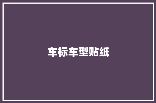 车标车型贴纸 车身配件