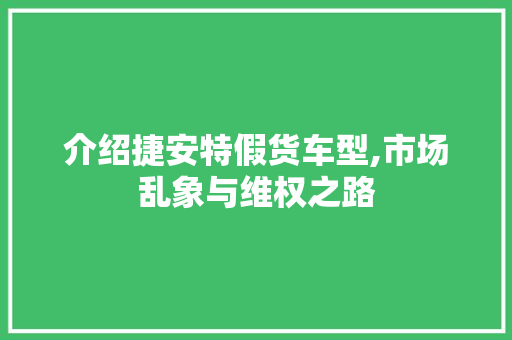 介绍捷安特假货车型,市场乱象与维权之路