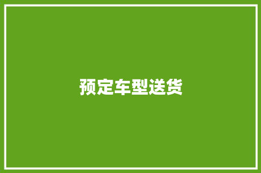 预定车型送货