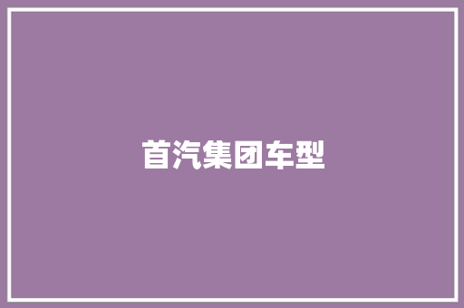 首汽集团车型