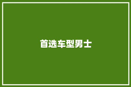 首选车型男士