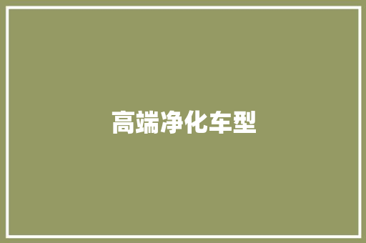 高端净化车型 底盘配件