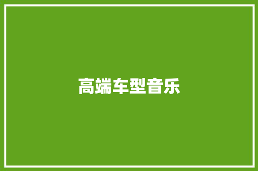 高端车型音乐