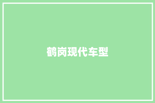 鹤岗现代车型