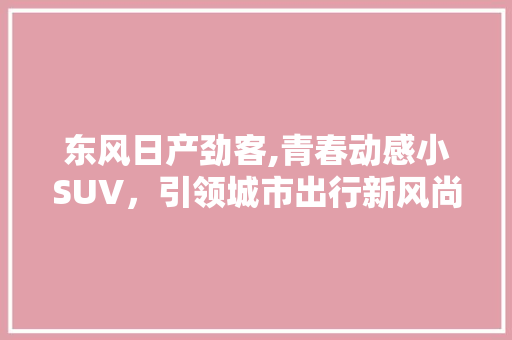 东风日产劲客,青春动感小SUV，引领城市出行新风尚