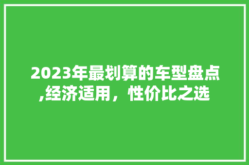 2023年最划算的车型盘点,经济适用，性价比之选