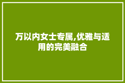 万以内女士专属,优雅与适用的完美融合