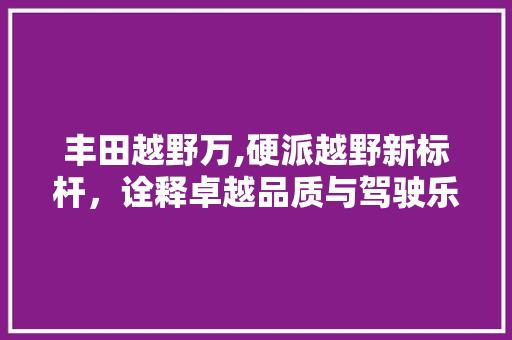 丰田越野万,硬派越野新标杆，诠释卓越品质与驾驶乐趣 车灯配件