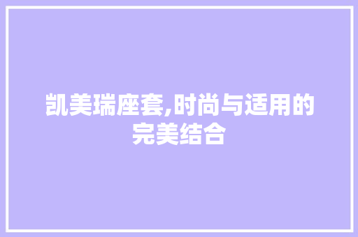 凯美瑞座套,时尚与适用的完美结合
