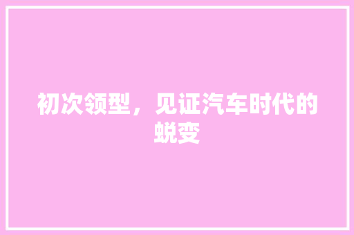 初次领型，见证汽车时代的蜕变 发动机配件