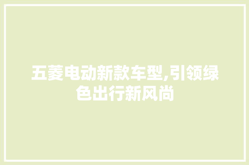 五菱电动新款车型,引领绿色出行新风尚 蓄电池配件