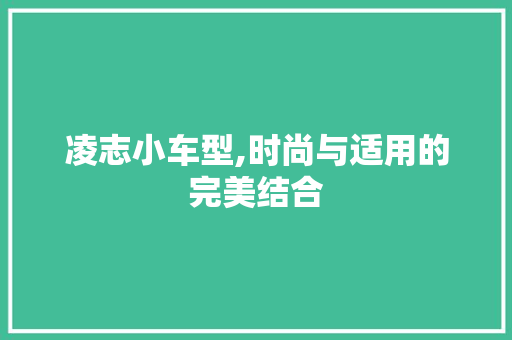 凌志小车型,时尚与适用的完美结合