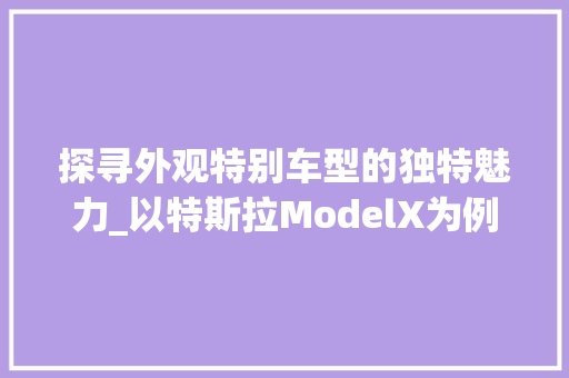 探寻外观特别车型的独特魅力_以特斯拉ModelX为例