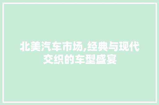 北美汽车市场,经典与现代交织的车型盛宴