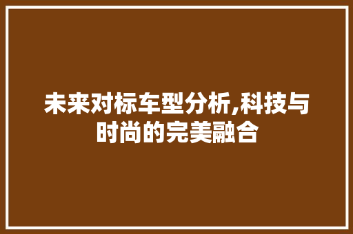 未来对标车型分析,科技与时尚的完美融合