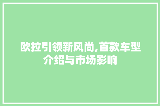 欧拉引领新风尚,首款车型介绍与市场影响