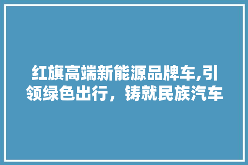 红旗高端新能源品牌车,引领绿色出行，铸就民族汽车新篇章 车灯配件