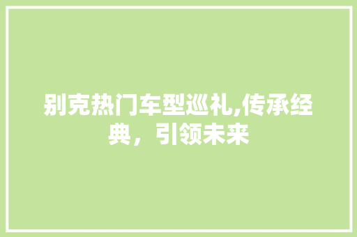 别克热门车型巡礼,传承经典，引领未来 蓄电池配件
