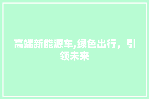 高端新能源车,绿色出行，引领未来 蓄电池配件