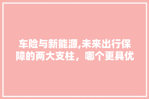 车险与新能源,未来出行保障的两大支柱，哪个更具优势