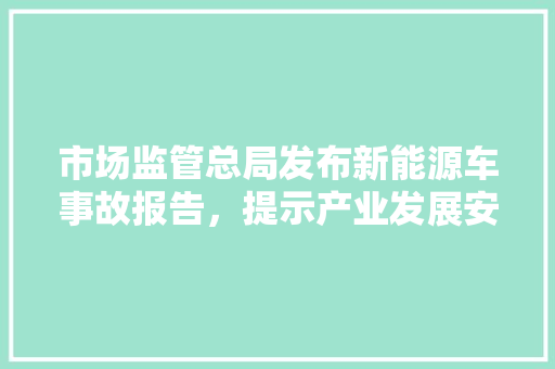 市场监管总局发布新能源车事故报告，提示产业发展安全隐患